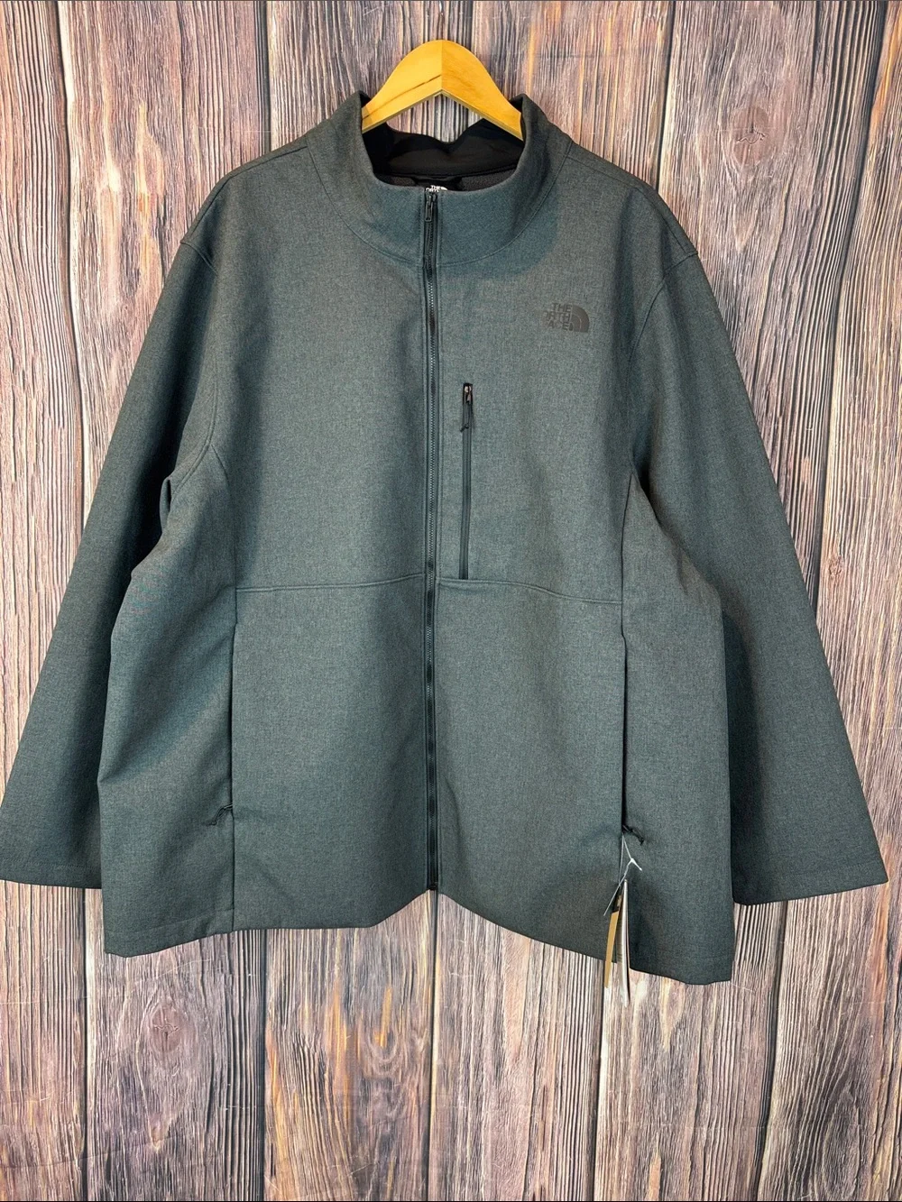 The North Face Men's Dark Gray Apex Bionic Windwall  Full-Zip Jacket
